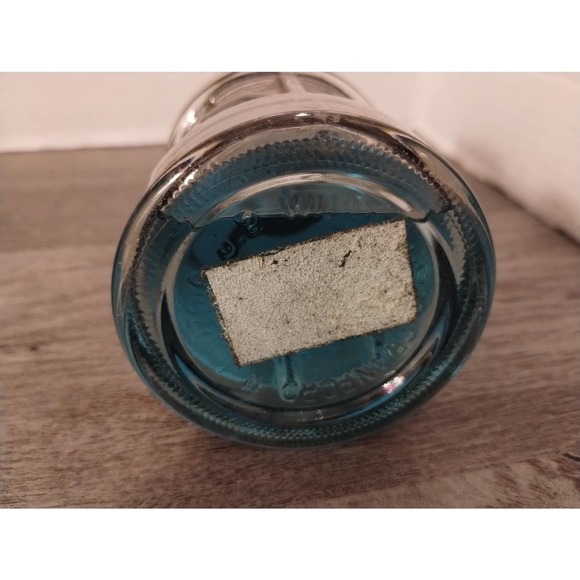 Vintage Glass Fishing Reel Jar Bottle Aqua Velva Cranford NJ JB Williams - Picture 7 of 7